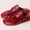 Cherry Red T-strap Kolhapuri women’s handmade leather sandal