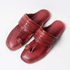 Cherry Red T-strap Kolhapuri women’s handmade leather sandal