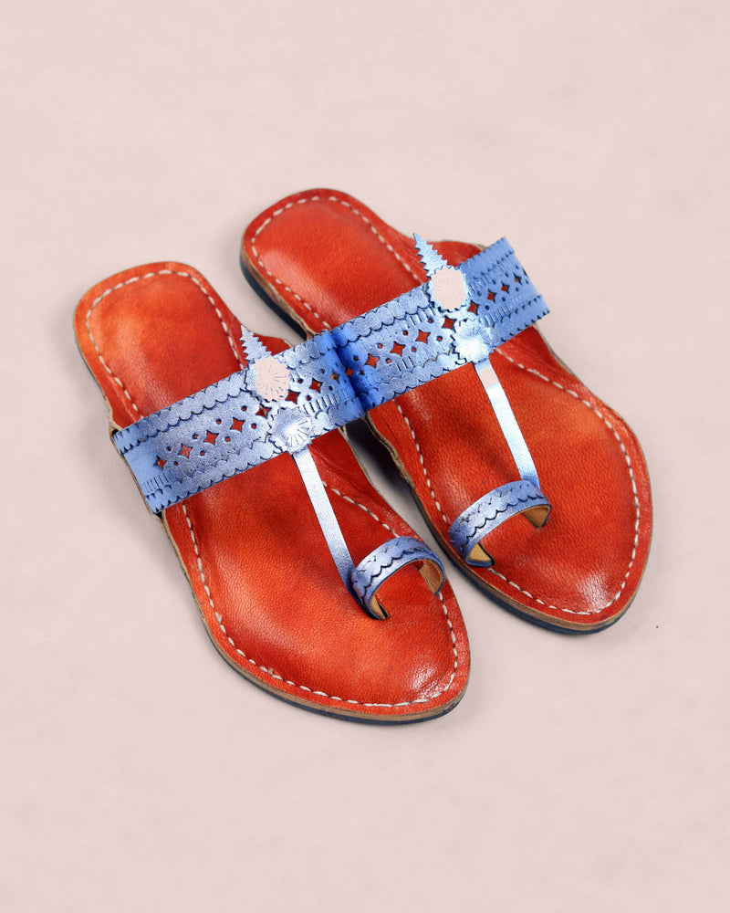 Tiny Tevar Kolhapuri Chappal for Kids – pair, top view