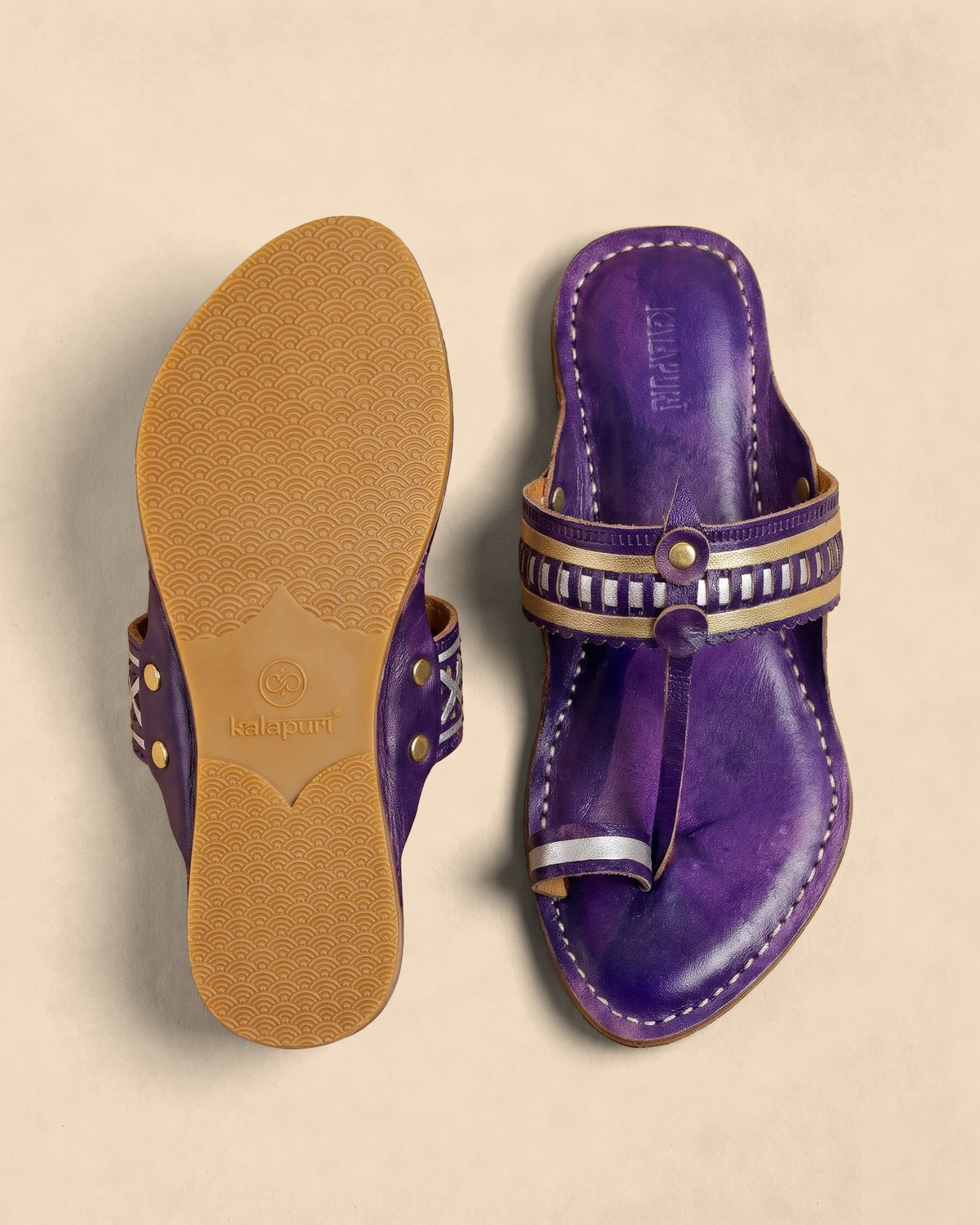 Dhum Dhadaka Kolhapuri Chappal for Kids – sole and footbed