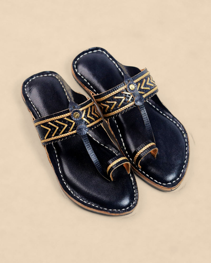 Chhoti Jadu Kolhapuri Chappal for Kids – pair, top view
