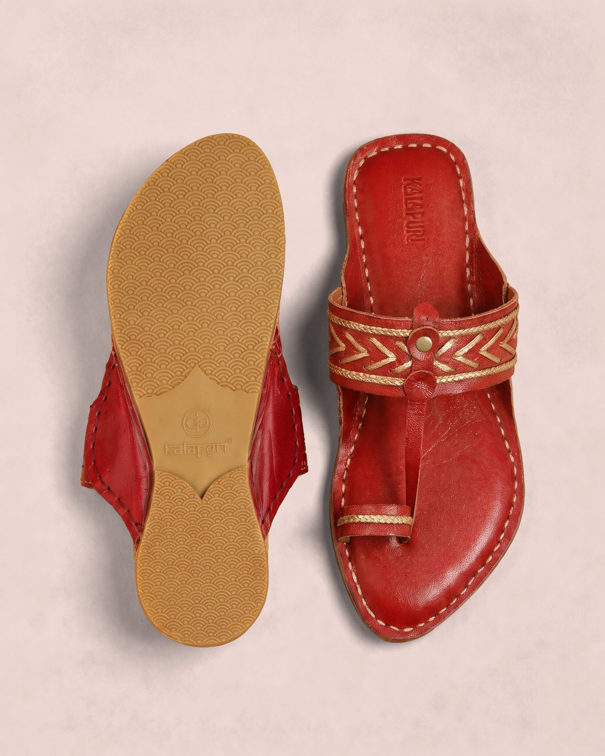 Nanhi Leher Kolhapuri Chappal for Kids – sole and footbed