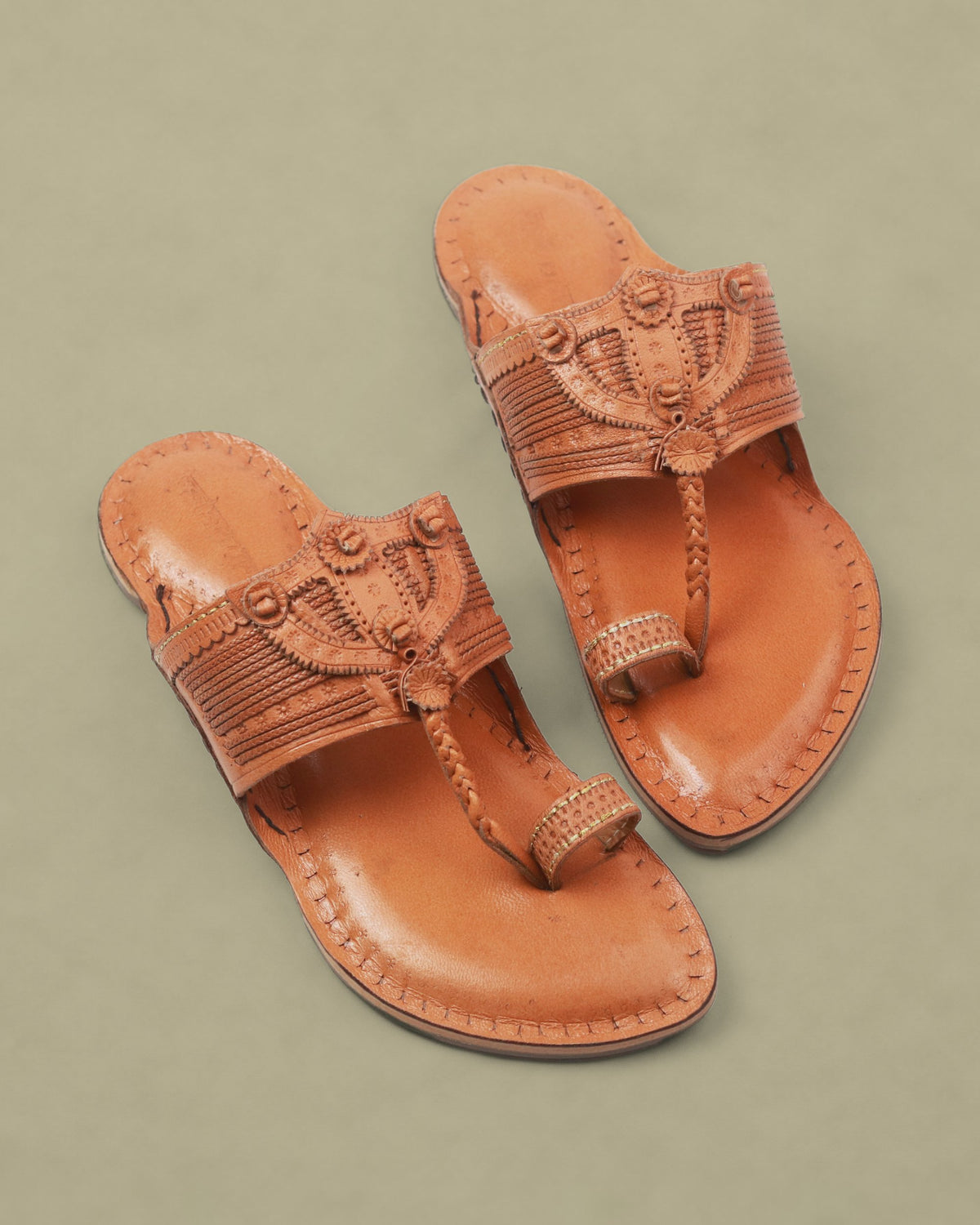 Dharma Paan Kapshi Kolhapuri Chappal for Men – pair, top view