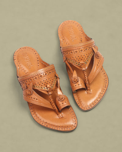 Paramparik Shahu Kolhapuri Chappal for Men – Handmade Leather