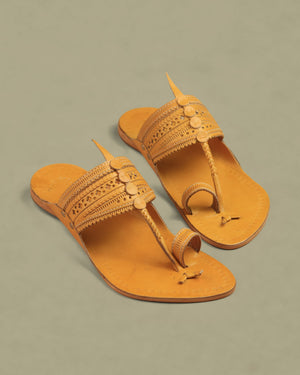 Suvarna Kolhapuri Chappal for Men – Handmade Leather