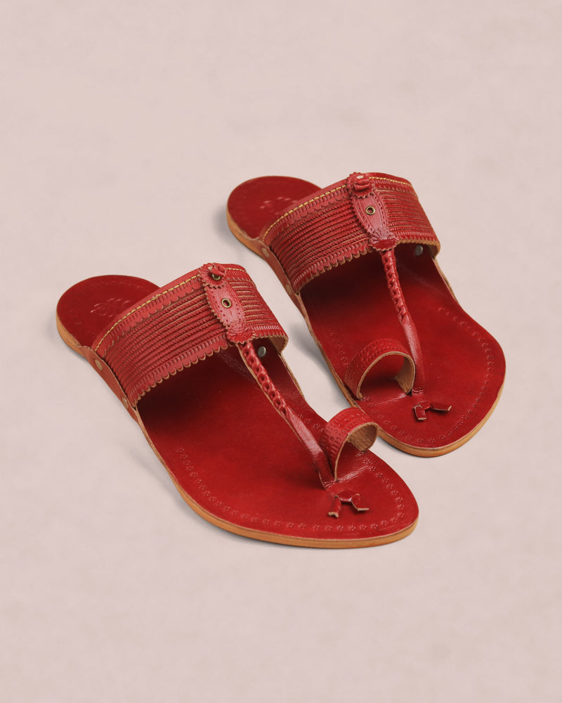 Veer Kolhapuri Chappal for Men – pair, top view