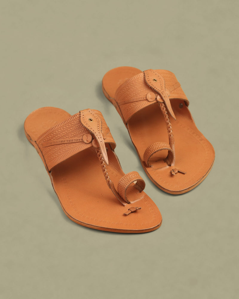 Maharaja Kolhapuri Chappal for Men – pair, top view