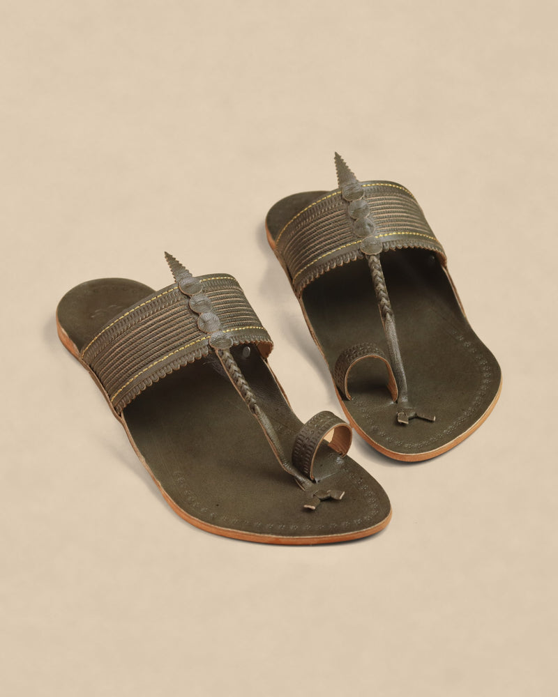 Rajvansh Kolhapuri Chappal for Men – pair, top view