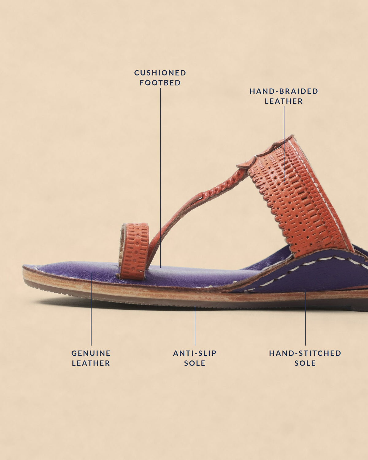 Jambhli Embossed Kapshi Kolhapuri Chappal for Women – key features