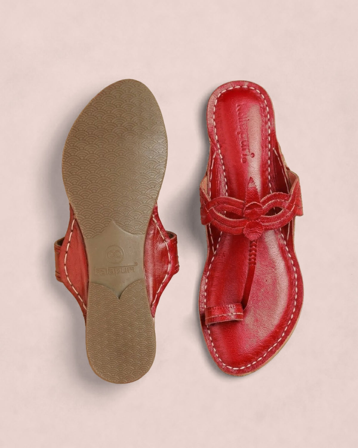 Cross Veni Kolhapuri Chappal for Women – sole and footbed