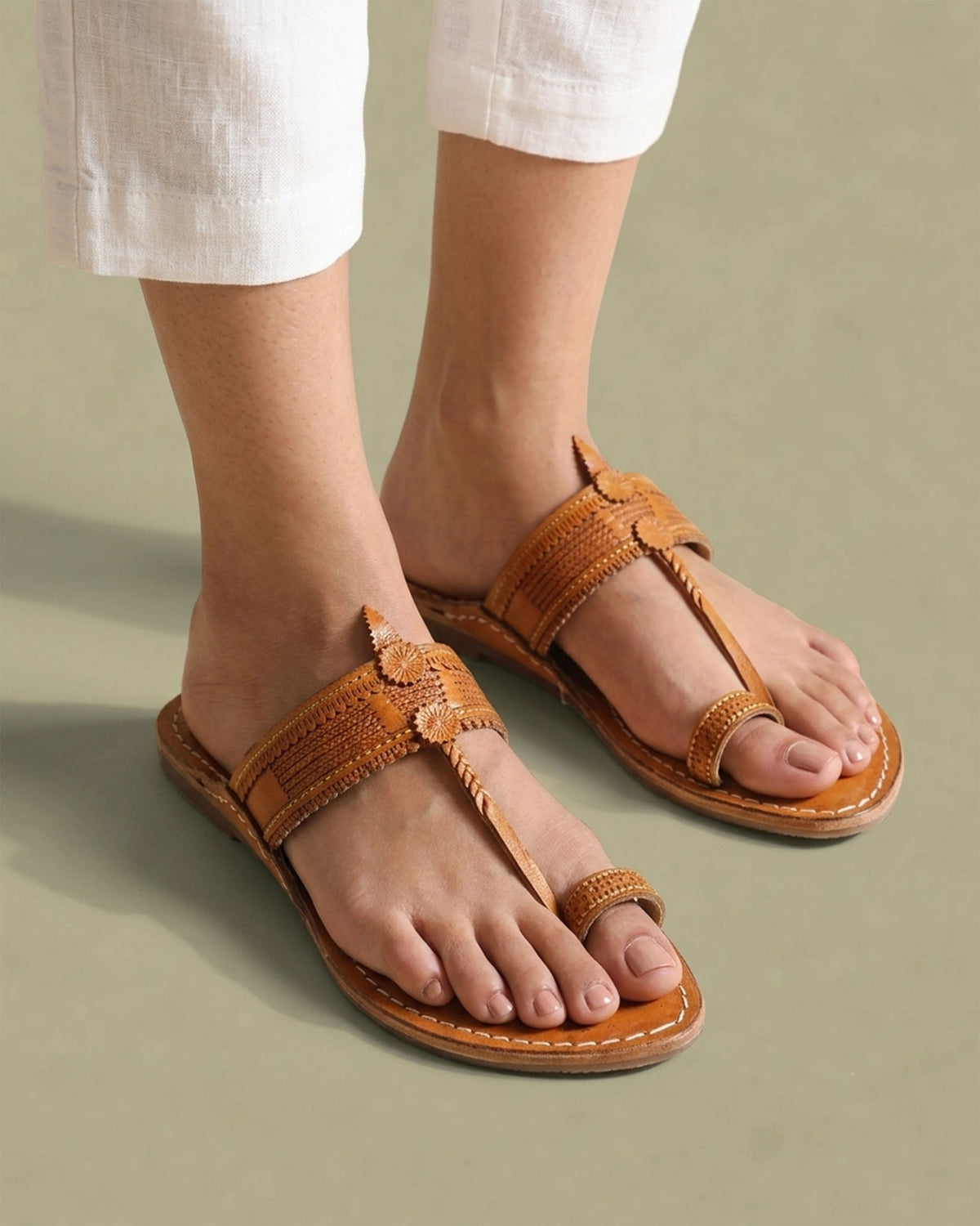 Saral Patta Kolhapuri Chappal for Women – worn, styled