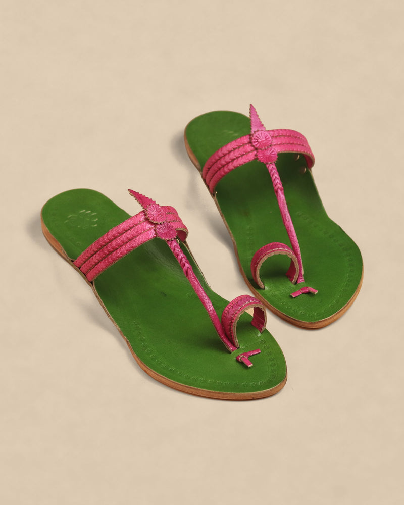 Gulnaar Kolhapuri Chappal for Women – pair, top view