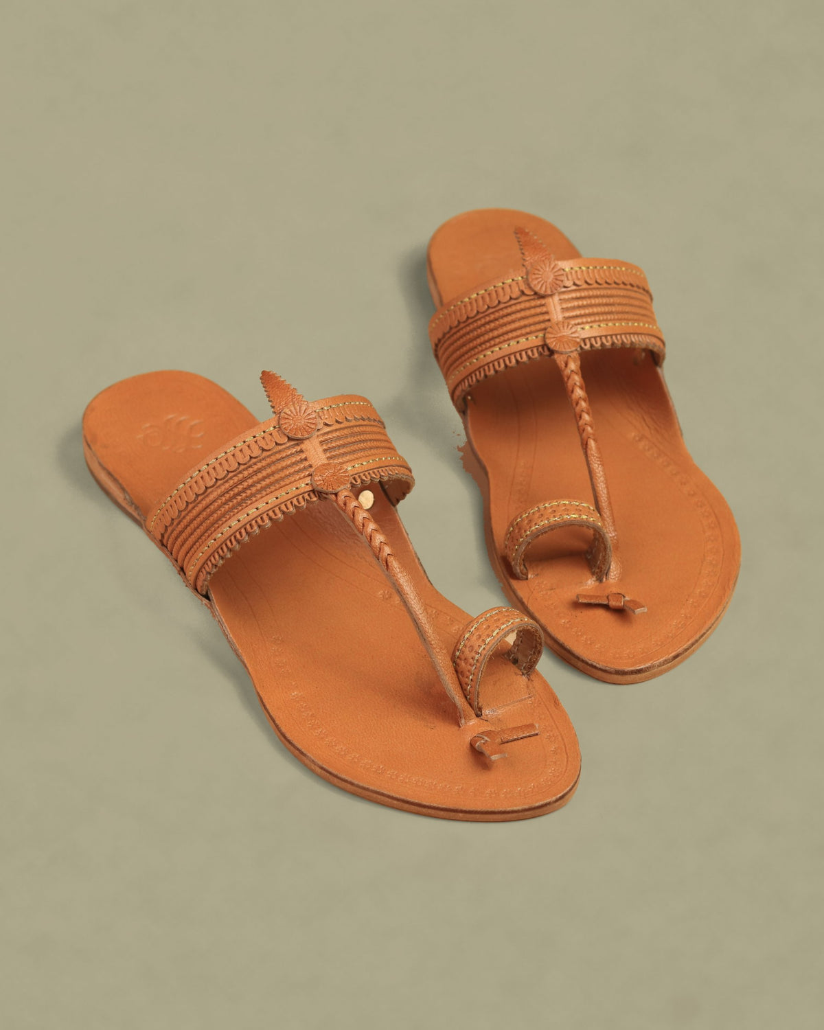 Suvarnika Kolhapuri Chappal for Women – pair, top view