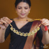 Heritage Golden Chandra Haar Necklace Set