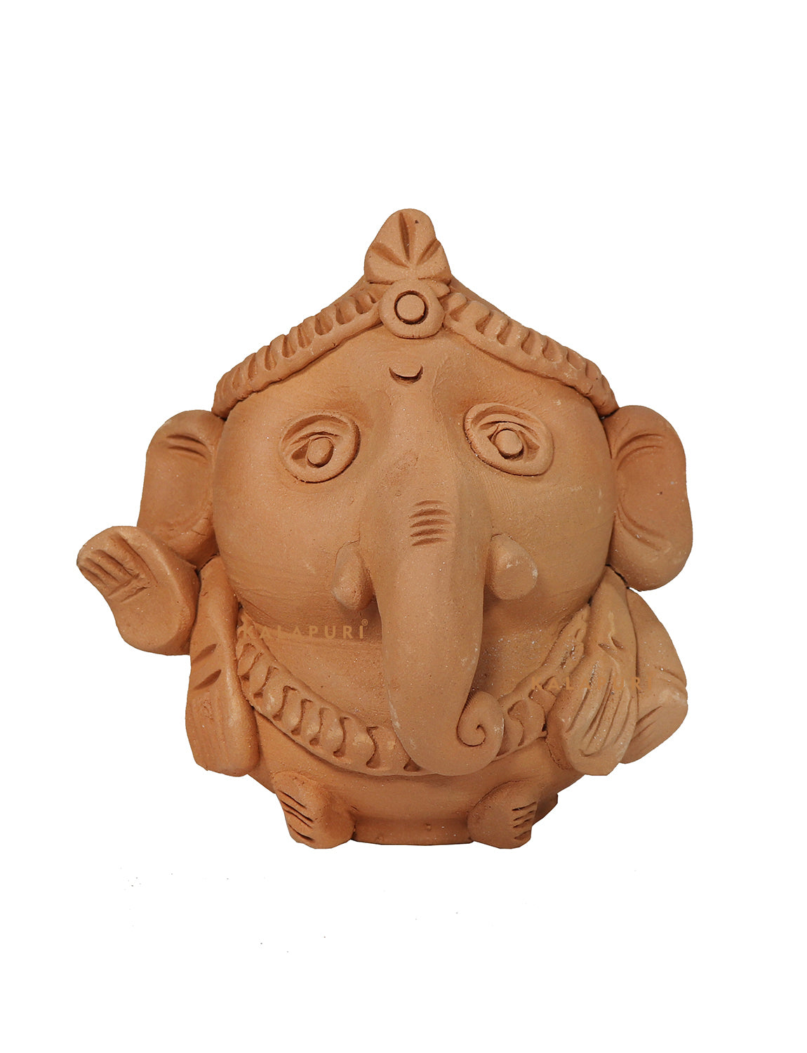 Graceful Ganesha Standing Terracotta Idol