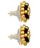 New Gold Plated Black Beads Earrings