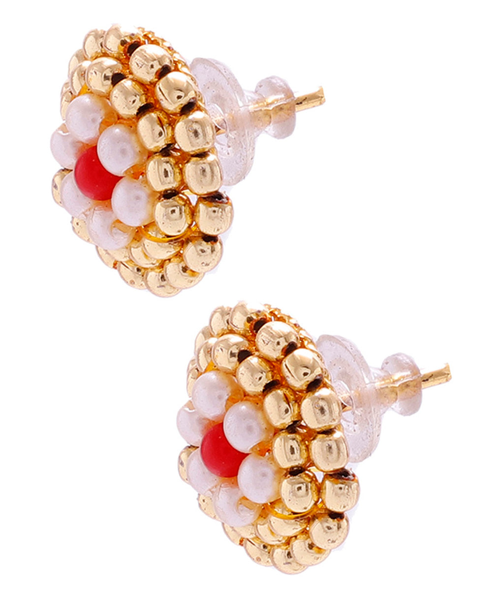Gold Plated Pearls Earrings