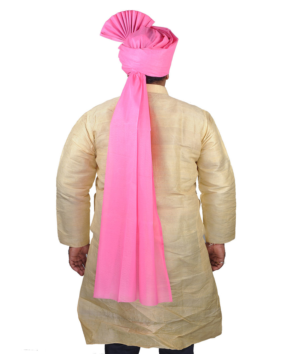 Readymade Plain Pink Cotton Pheta