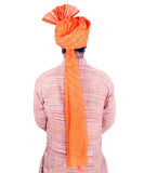 Readymade Orange Stripes Polyester Pheta