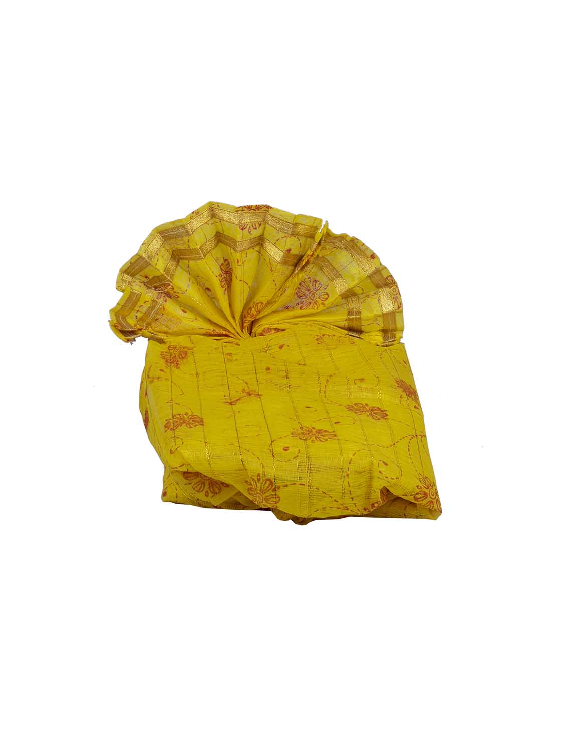 Unstitched Printed Dark Yellow Pheta