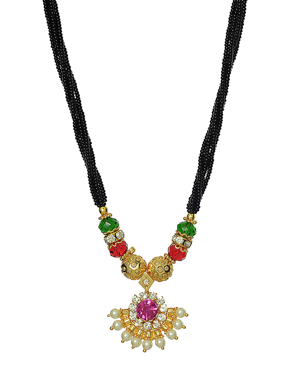 Multi-Colour Crystal Beads Mangalsutra