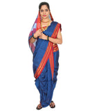 Unstitched Blue Nauvari Saree