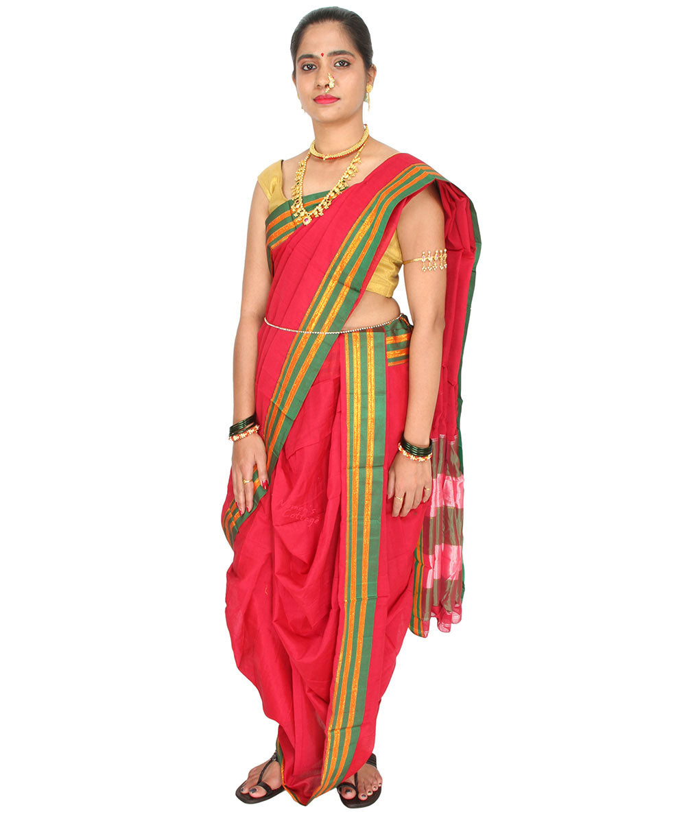 ReadyMade Nauvari Saree with Pure Silk Prices in India- Shopclues- Online  Shopping Store