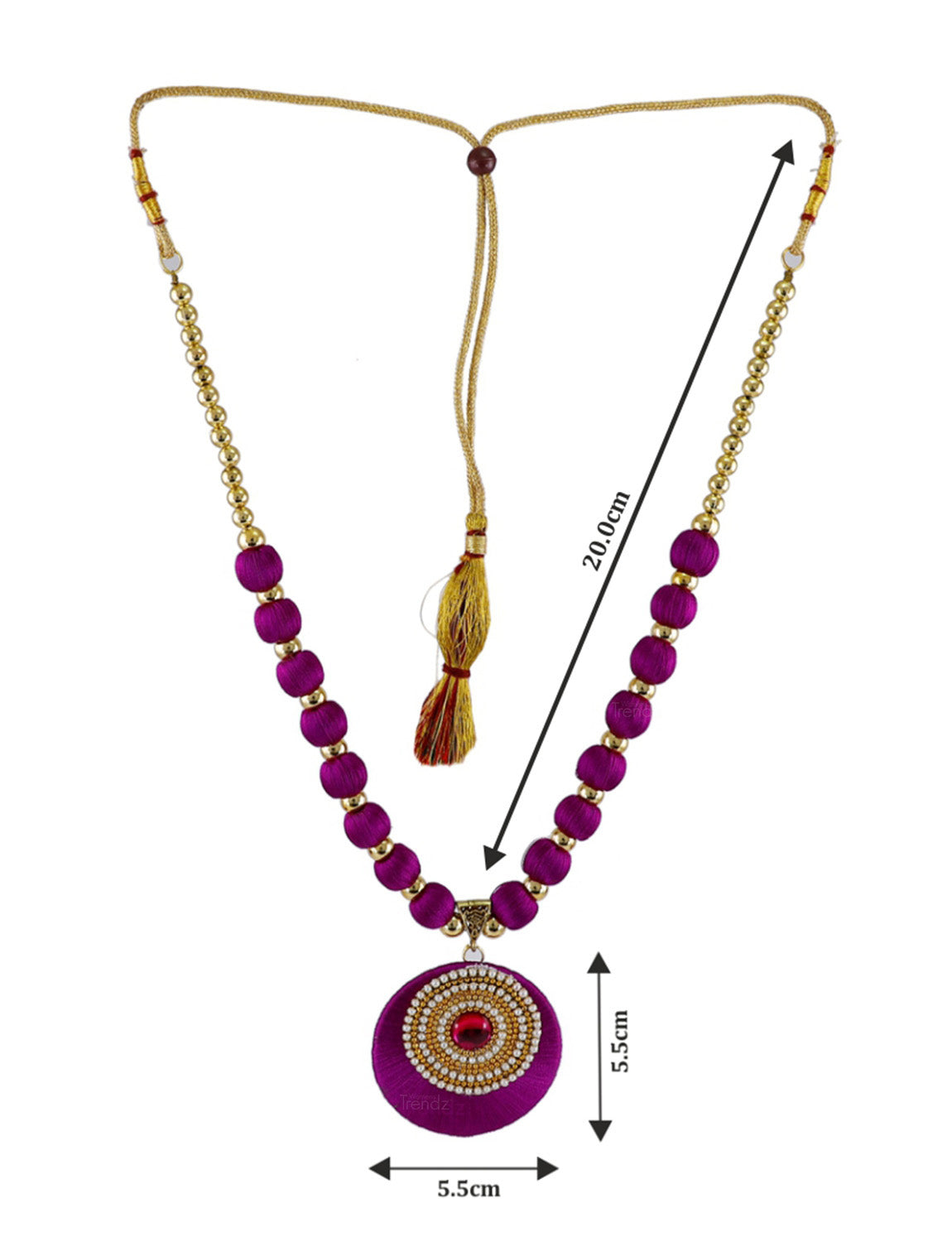 Handcrafted Silk Thread Necklace Set