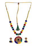Multicolor Silk Thread Necklace Set - Style 3