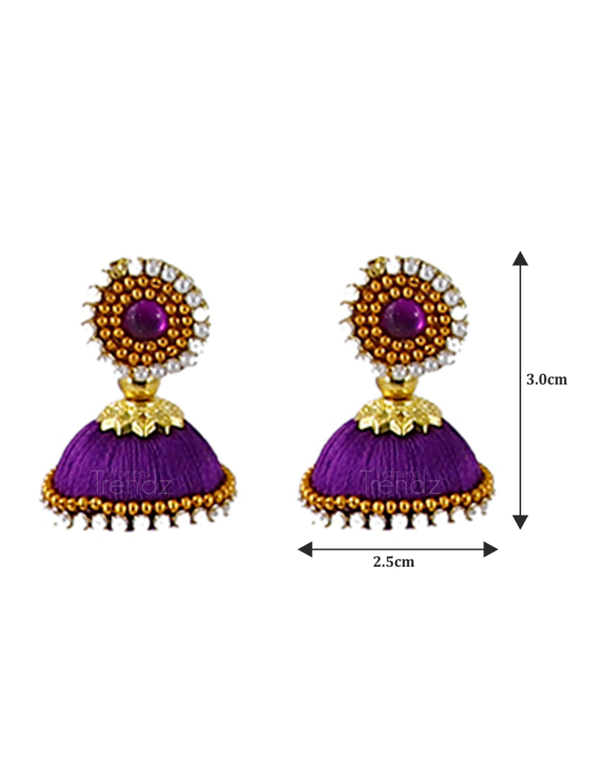 Purple Silk Thread Necklace Set