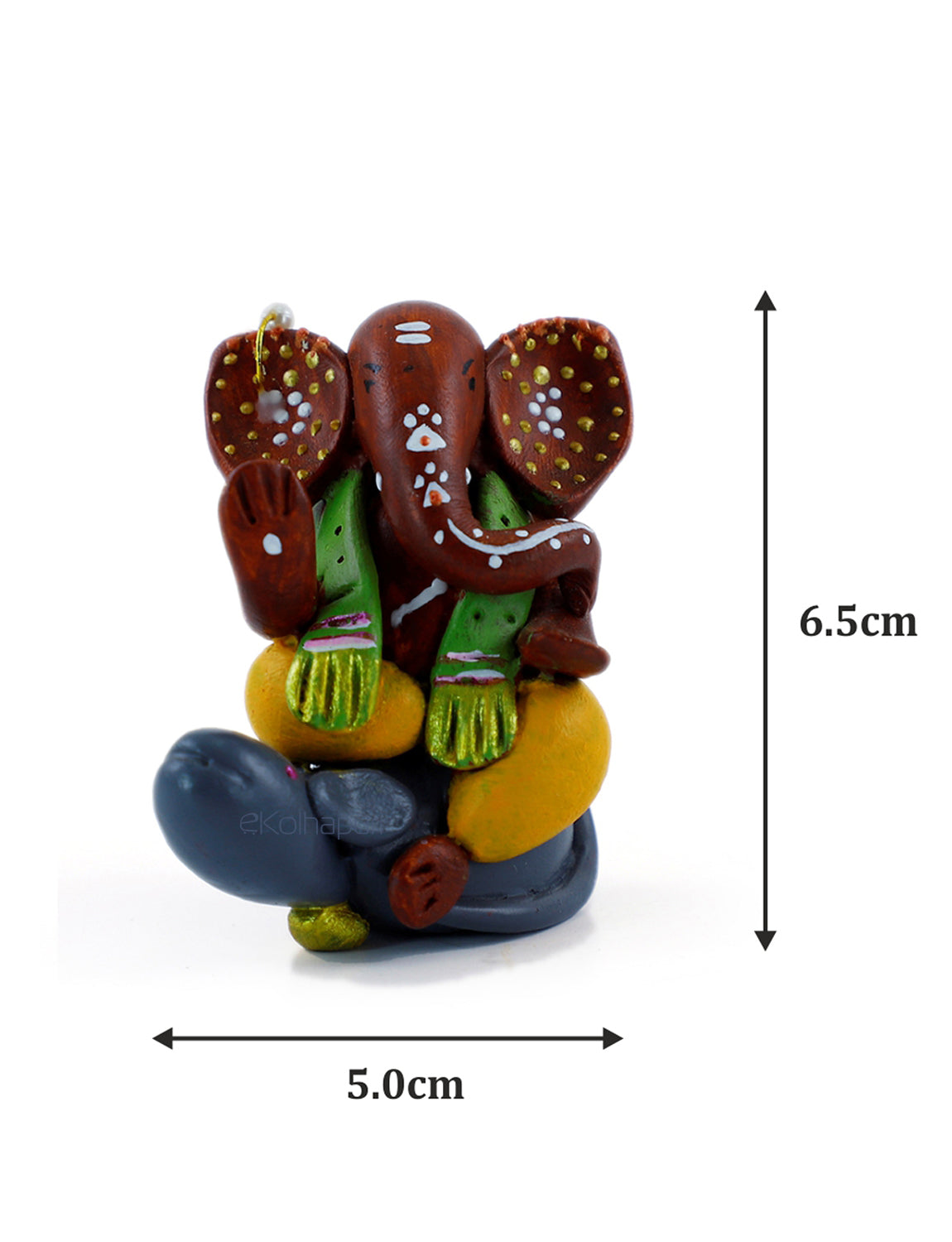 Multicolour Ganesha On Rat.