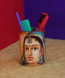 MulticolourRajasthani Women Terracotta Pen Holder