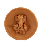Beige Plate with Handcrafted Ganapati