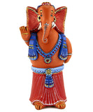 Multicolour Standing Red  Pained Ganapati