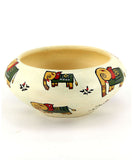 Multicolor Terracotta Pot with Elephant Paintings