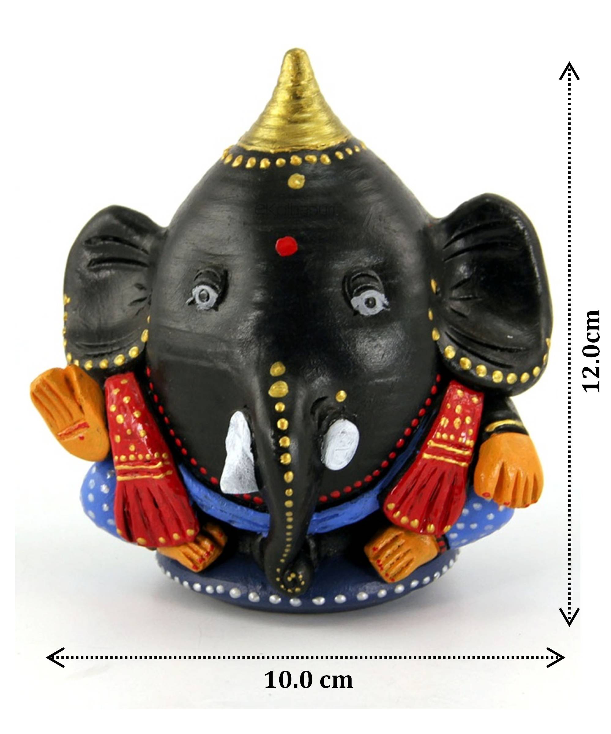 Multicolour Handicrafts Gifts: Black Ganesha