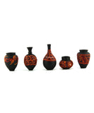 Wall Hanging Terracotta Miniature Pots With Wooden Frame