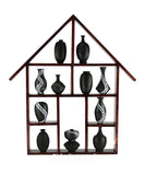 Wall Hanging Terracotta Pots With Wooden Frame